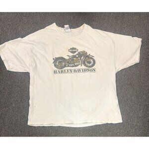Harley Davidson 115th Anniversary T-Shirt Mens 2XL White Durango Colorado Camo